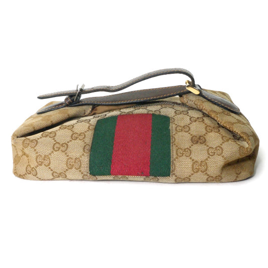 OLD Gucci 70sキャンバス  バニティバッグ（茶）