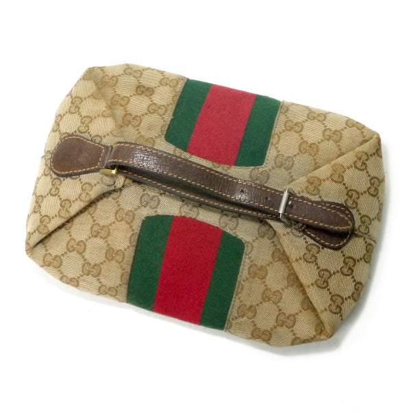 OLD Gucci 70sキャンバス  バニティバッグ（茶）