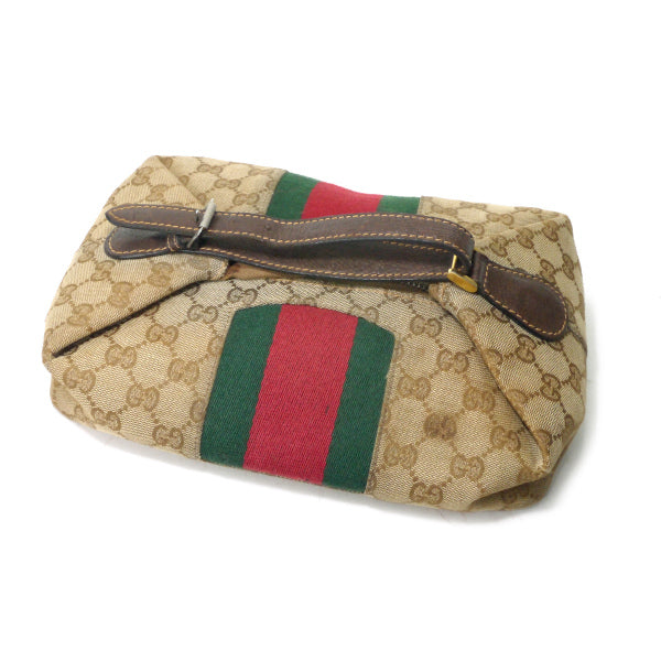 OLD Gucci 70sキャンバス  バニティバッグ（茶）