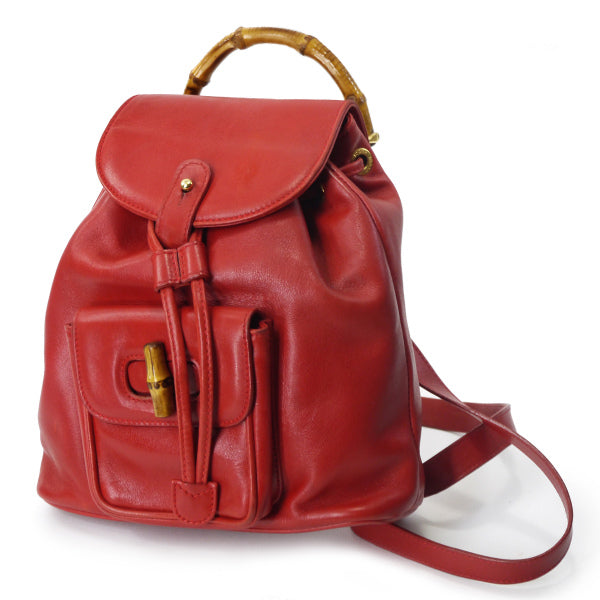 OLD Gucci バンブー ミニリュック（赤）