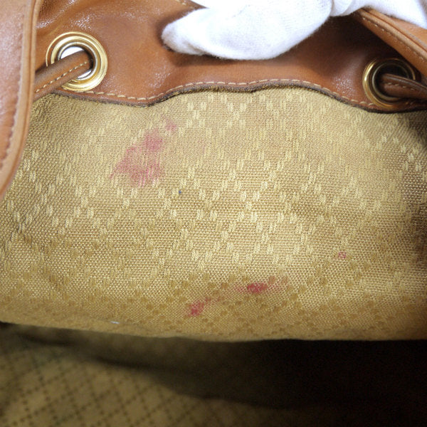 OLD Gucci 総皮バンブーリュック（キャメル）