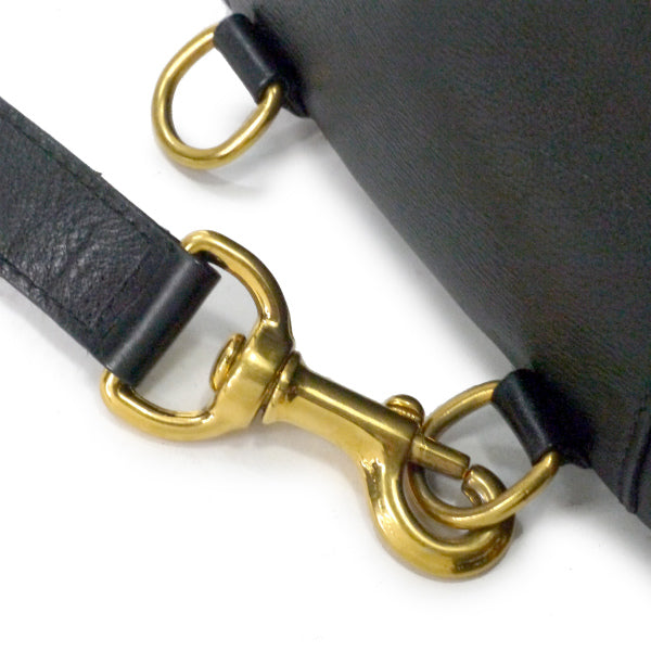 OLD Gucci バンブーレザー巾着ワンショルダーリュック（黒）