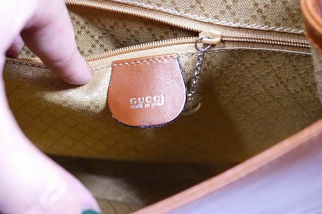 OLD Gucci 総皮 デイパック(茶）