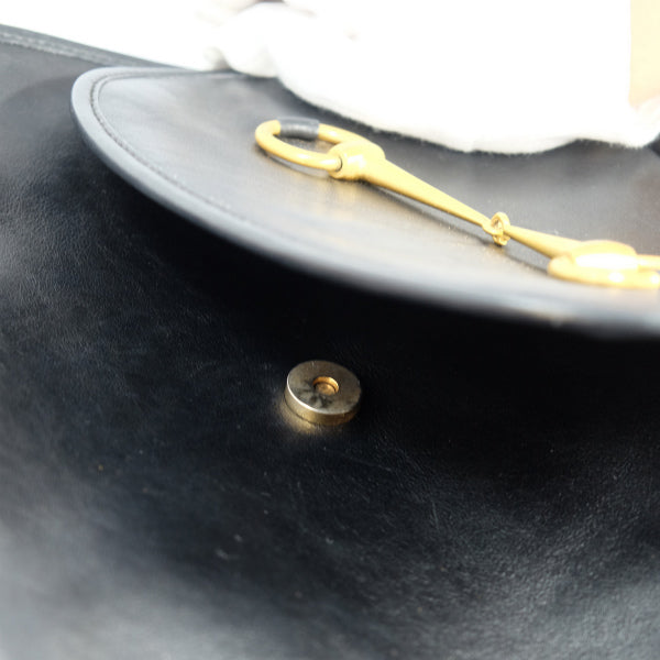 OLD Gucci    総革ホースビット金具　デイパック(黒）
