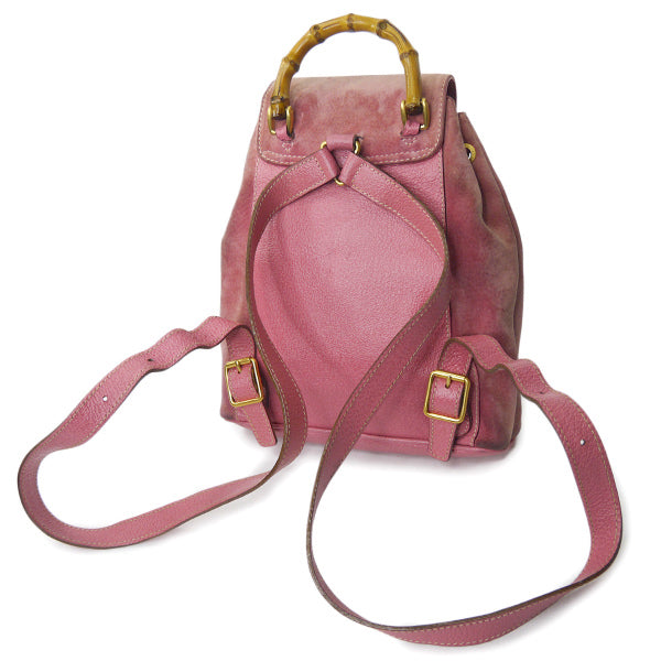 OLD Gucci レア!バンブー スエードミニリュック（ピンク）