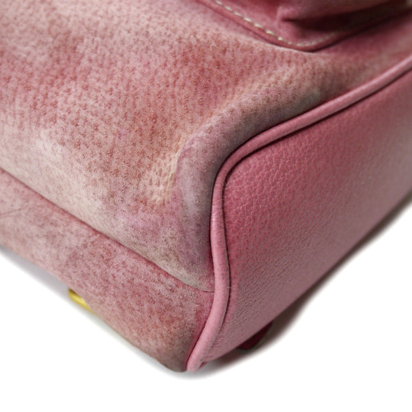 OLD Gucci レア!バンブー スエードミニリュック（ピンク）