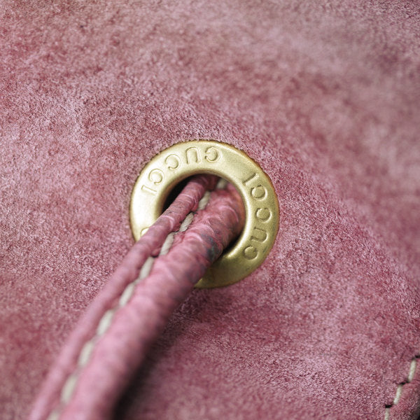 OLD Gucci レア!バンブー スエードミニリュック（ピンク）