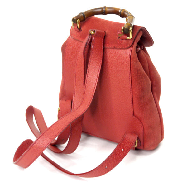 OLD Gucci レア!バンブー スエードミニリュック（赤）