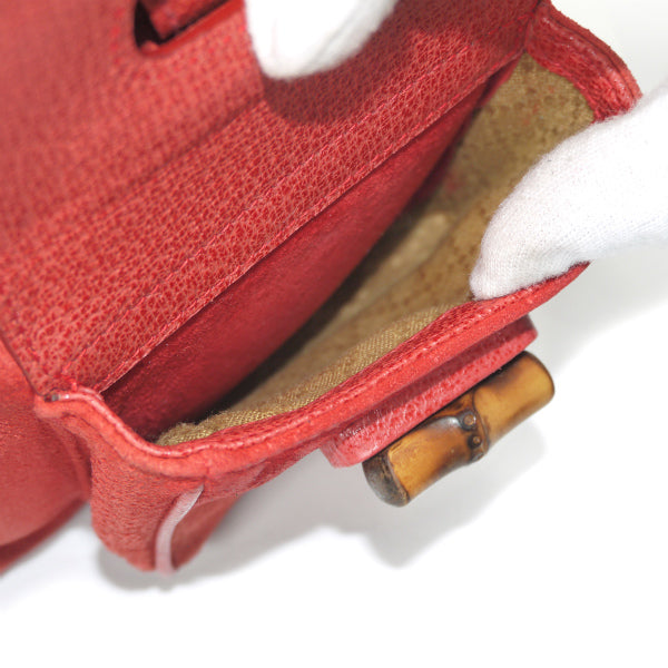 OLD Gucci レア!バンブー スエードミニリュック（赤）