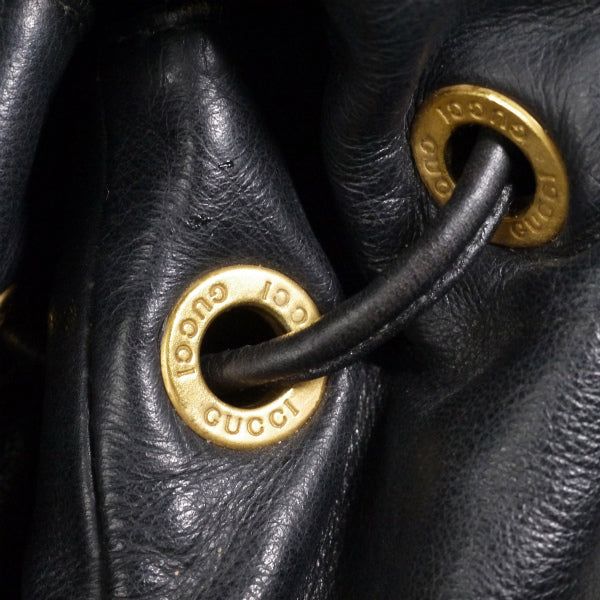 OLD Gucci バンブー レザーリュック（黒）