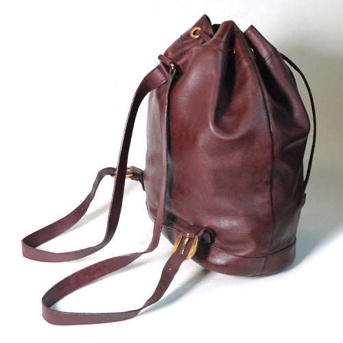 OLD Gucci 総皮　バンブーリュック（茶）