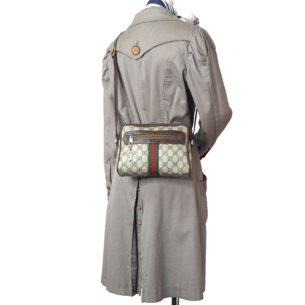 OLD Gucci Parfums 定番ショルダー縦シェリー（茶・小）