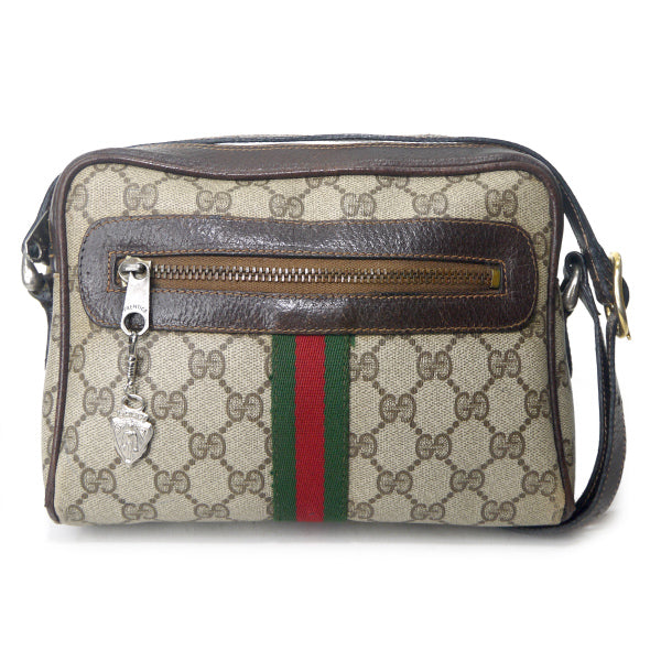 OLD Gucci Parfums 定番ショルダー縦シェリー（茶・小）