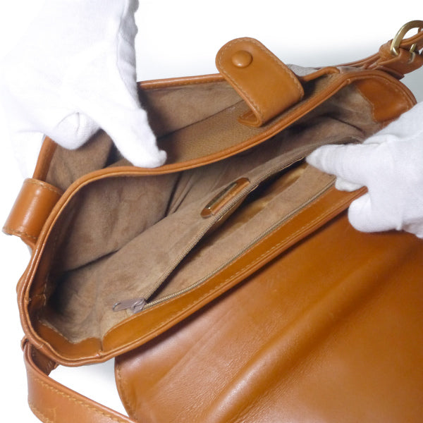 OLD Gucci キャメル総皮ビットショルダー