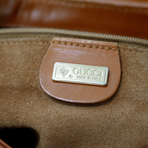 OLD Gucci キャメル総皮ビットショルダー