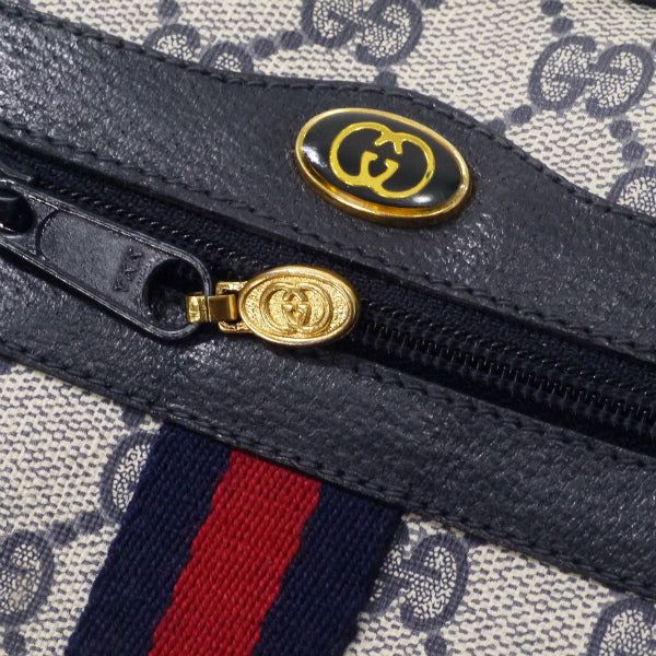 OLD Gucci　定番ショルダー縦シェリー（青・小）