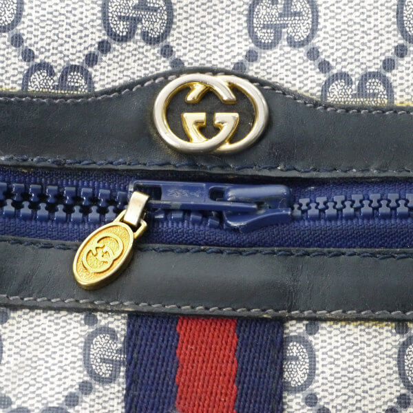 OLD Gucci Parfums 定番ショルダー（青・小/縦シェリー）