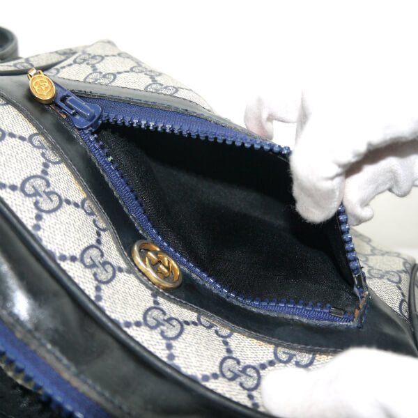 OLD Gucci Parfums 定番ショルダー（青・小/縦シェリー）