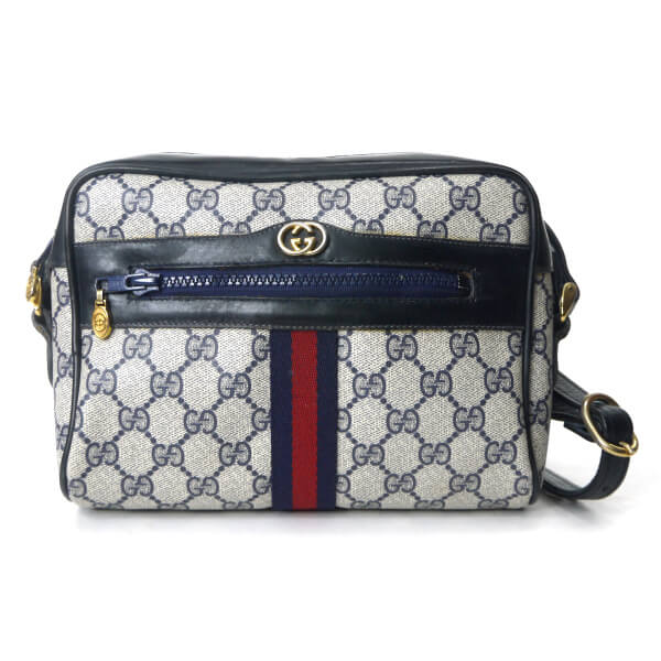 OLD Gucci Parfums 定番ショルダー（青・小/縦シェリー）