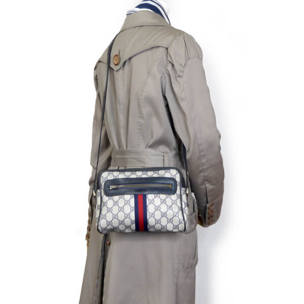 OLD Gucci Parfums 定番ショルダー縦シェリー（青・小）