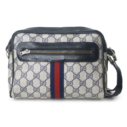 OLD Gucci Parfums 定番ショルダー縦シェリー（青・小）