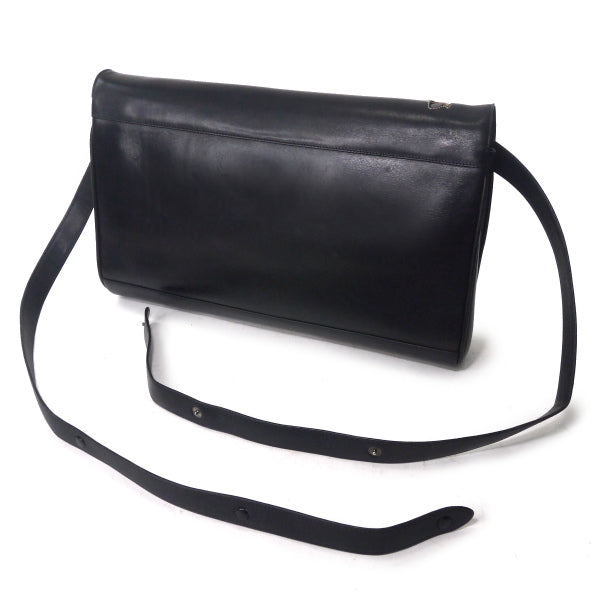 OLD Gucci 総革ワンショルダー（黒）パッチワーク入り