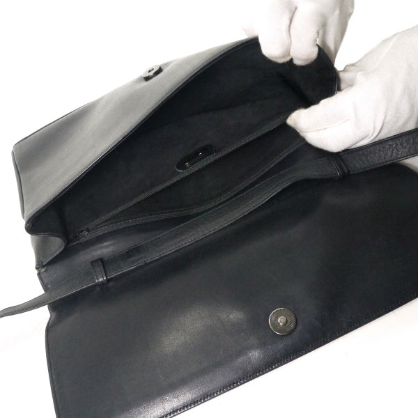 OLD Gucci 総革ワンショルダー（黒）パッチワーク入り