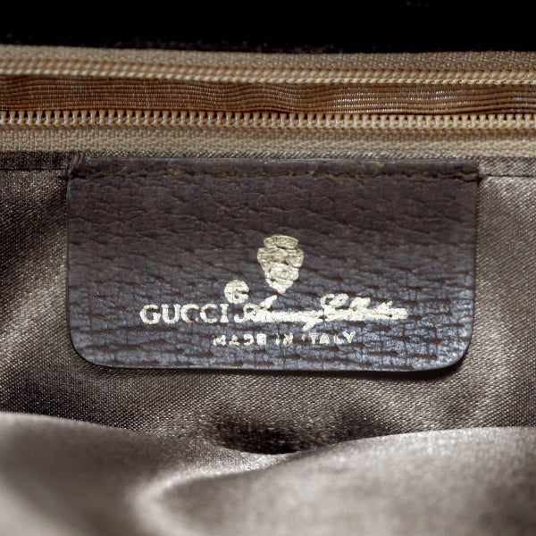 OLD Gucci　定番ショルダー横シェリー(茶・大）
