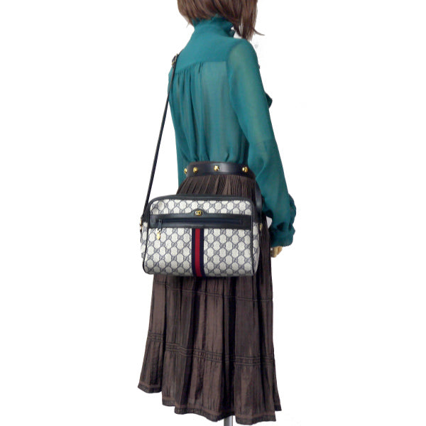 GUCCI オールドグッチ ショルダーバッグ GG 縦型 シェリー スプリーム GUCCI◇ショルダーバッグ/シェリーライン/GG/BEG/総柄/11602089