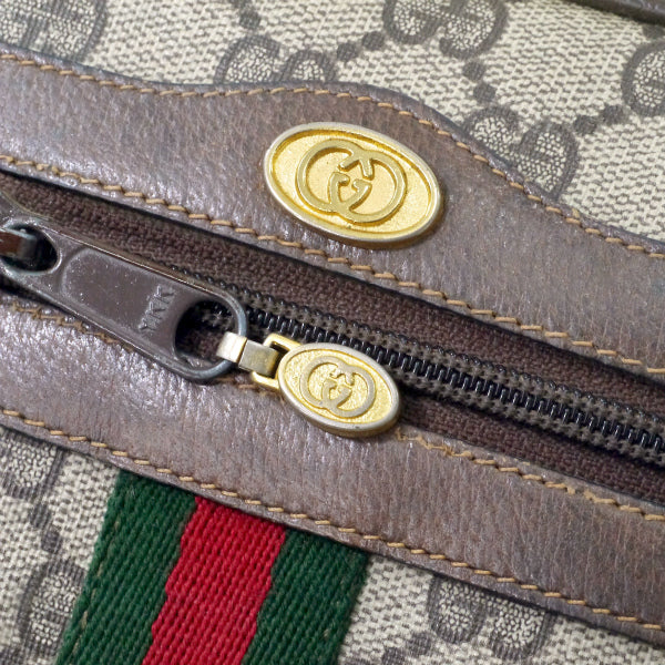 OLD Gucci 定番ショルダー縦シェリー（茶・小）