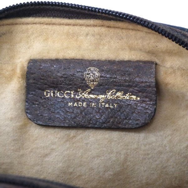 OLD Gucci 定番ショルダー縦シェリー（茶・小）
