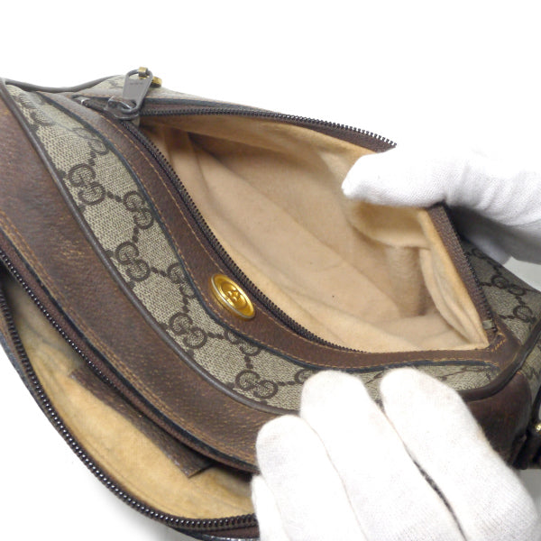 OLD Gucci 定番ショルダー縦シェリー（茶・小）