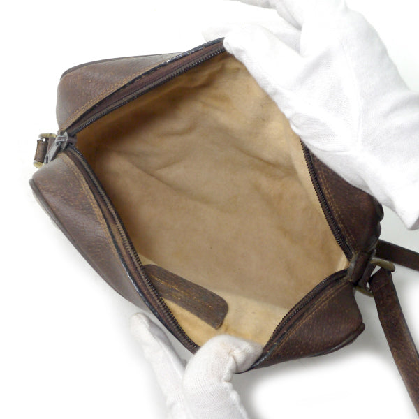 OLD Gucci 定番ショルダー縦シェリー（茶・小）