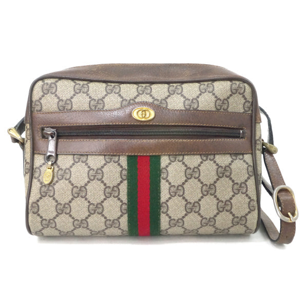 OLD Gucci 定番ショルダー縦シェリー（茶・小）