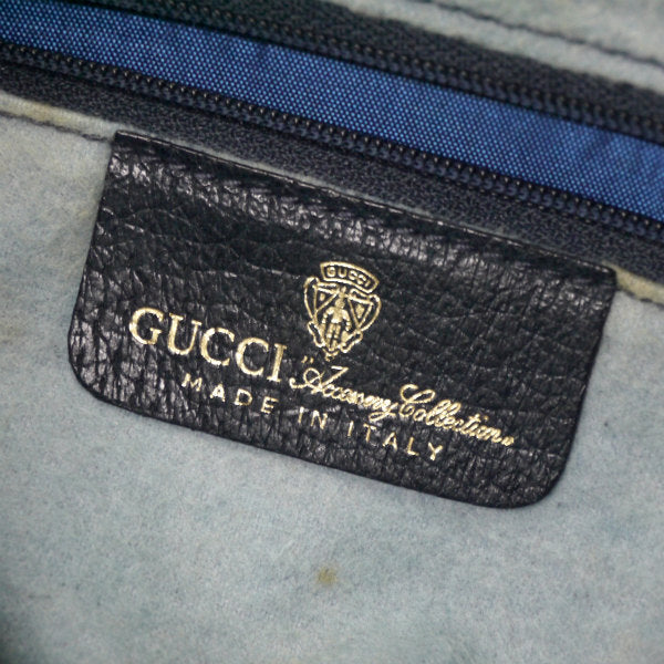 OLD Gucci定番ショルダー縦シェリー（青・大）