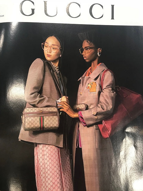 OLD Gucci 定番ショルダー縦シェリー（茶・大）