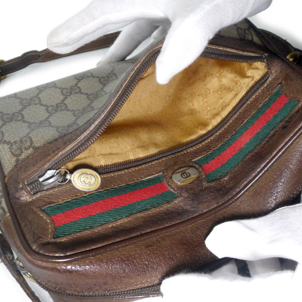 OLD Gucci Parfums 定番ショルダー横シェリー（茶・小）