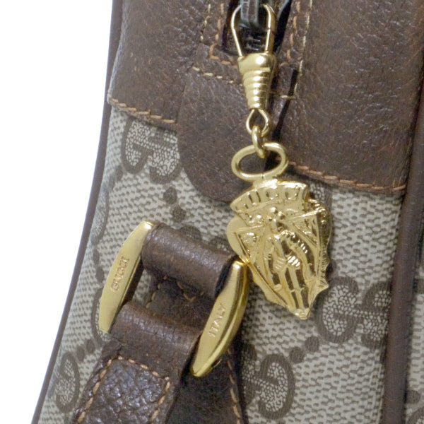 OLD Gucci 80s定番ショルダー横シェリー(茶・大）