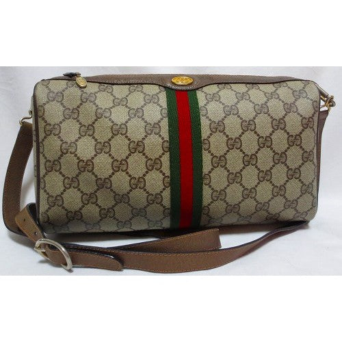 OLD Gucci筒形２Wayショルダー（茶）