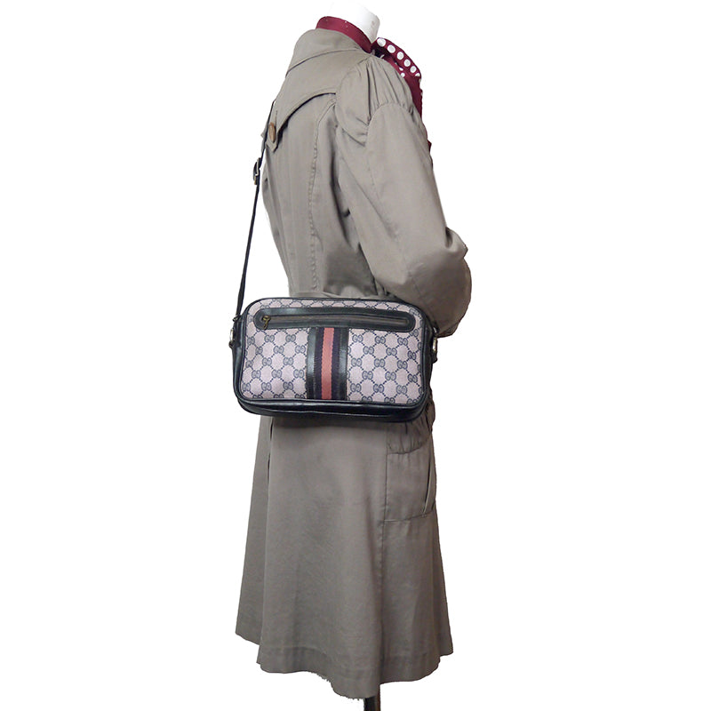 OLD Gucci 70s！横長ショルダ−（青）