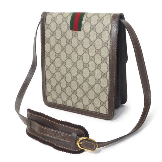 OLD Gucci PARFUMS　縦長シェリーショルダー（茶）