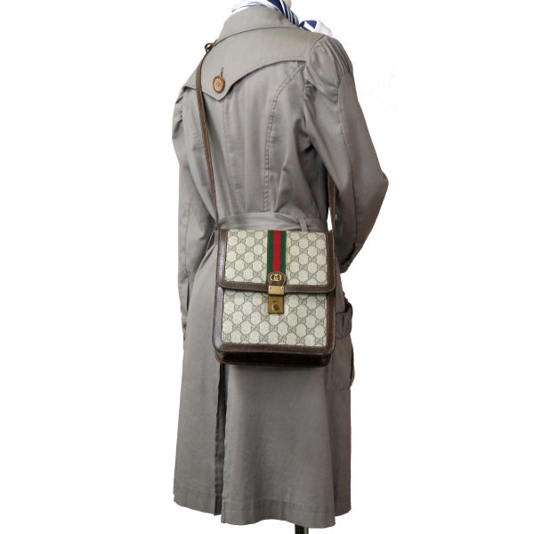 OLD Gucci PARFUMS　縦長シェリーショルダー（茶）