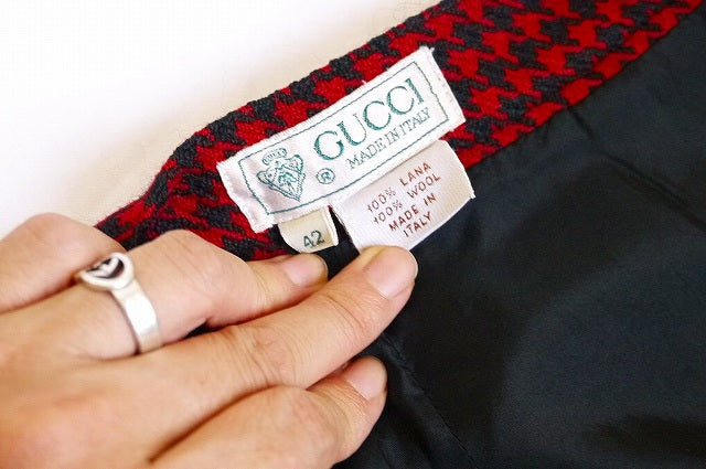 OLD Gucci 千鳥ペンシルスカート
