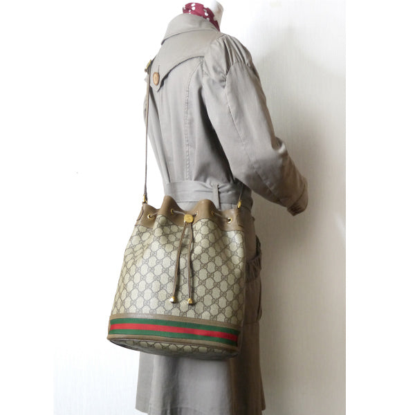 OLD Gucci 代表作！巾着型シェリーショルダー（茶）