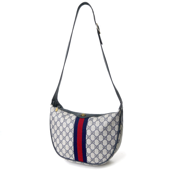 OLD Gucci　ハーフムーン型シェリーショルダー（青）