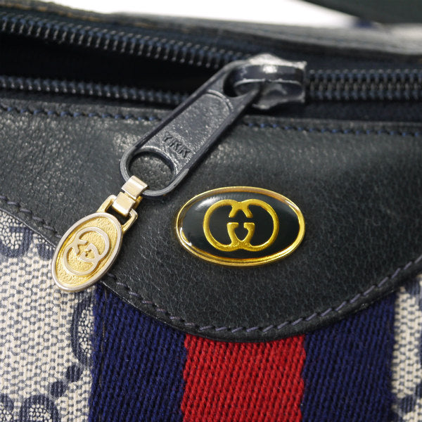 OLD Gucci　ハーフムーン型シェリーショルダー（青）