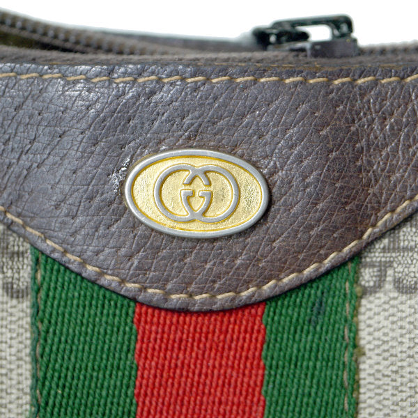 OLD Gucci　ハーフムーン型シェリーショルダー（茶）