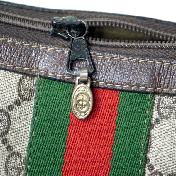 OLD Gucci　ハーフムーン型シェリーショルダー（茶）
