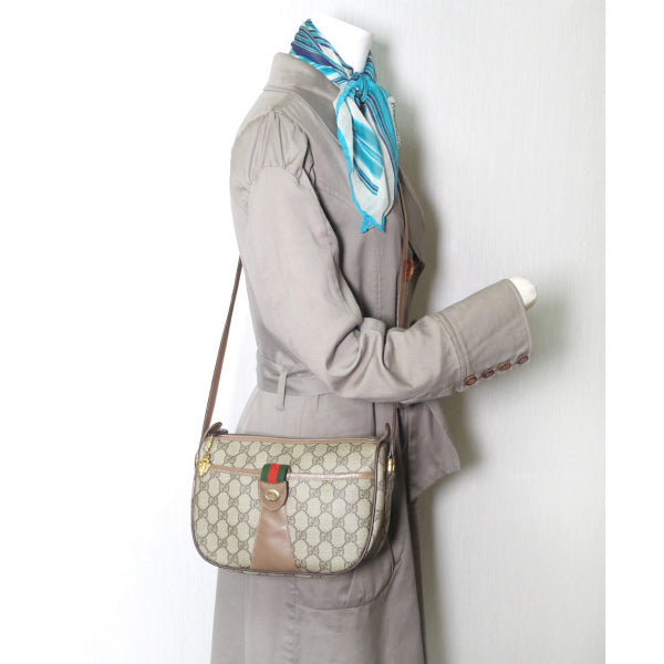 OLD Gucci 半月型ミニシェリーショルダー（茶）