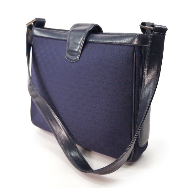 OLD Gucci 　1973マイクロGGバケツショルダー（紺ジャガード）